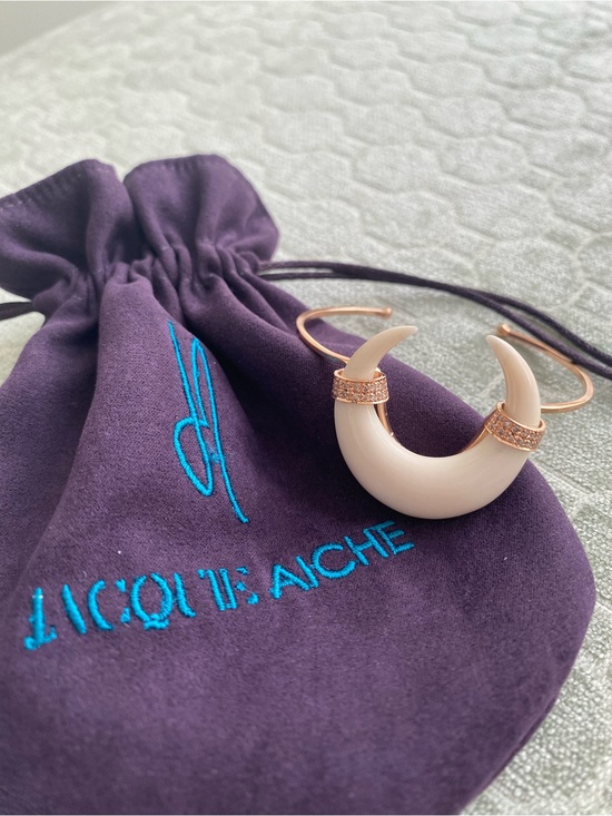 Jacquie Aiche Jewelry - Jacquie Aiche Bone Horn Rose Gold and Diamond Cuff